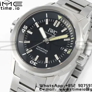 IWC Aquatimer SS IW329002 V6SF 1:1 Best Edition Black Dial on SS Bracelet A2892 - Super Clone Watch | 1:1 Best Version