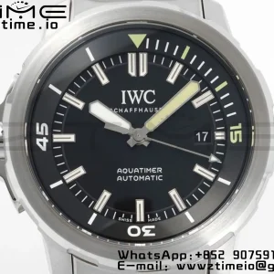 IWC Aquatimer SS IW329002 V6SF 1:1 Best Edition Black Dial on SS Bracelet A2892 - Super Clone Watch | 1:1 Best Version