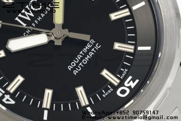 IWC Aquatimer SS IW329002 V6SF 1:1 Best Edition Black Dial on SS Bracelet A2892 - Super Clone Watch | 1:1 Best Version