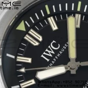 IWC Aquatimer SS IW329002 V6SF 1:1 Best Edition Black Dial on SS Bracelet A2892 - Super Clone Watch | 1:1 Best Version