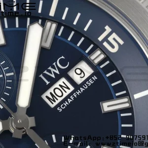 IWC  Aquatimer Chrono SS V6SF 1:1 Best Edition Blue Dial on SS Bracelet A7750 - Super Clone Watch | 1:1 Best Version