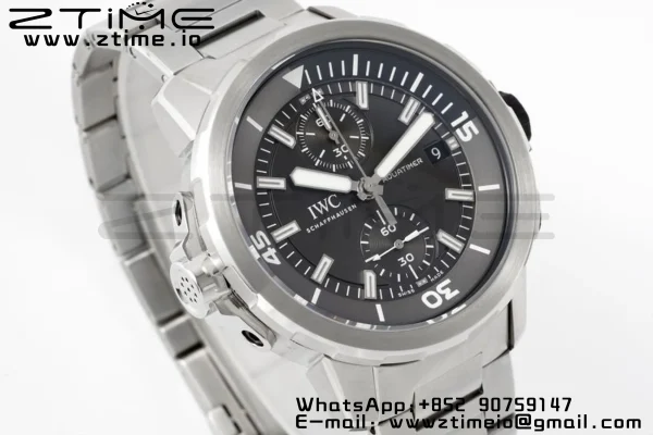 IWC Aquatimer Chrono SS V6SF 1:1 Best Edition Gray Dial on SS Bracelet A7750 - Super Clone Watch | 1:1 Best Version