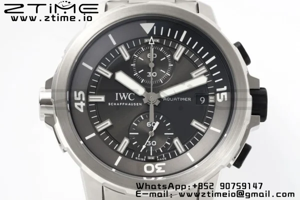 IWC Aquatimer Chrono SS V6SF 1:1 Best Edition Gray Dial on SS Bracelet A7750 - Super Clone Watch | 1:1 Best Version