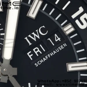 Aquatimer Chrono IW376804 SS V6SF 1:1 Best Edition Black Dial on SS Bracelet A7750 - Super Clone Watch | 1:1 Best Version