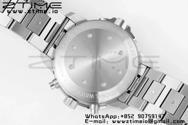 Aquatimer Chrono IW376804 SS V6SF 1:1 Best Edition Black Dial on SS Bracelet A7750 - Super Clone Watch | 1:1 Best Version