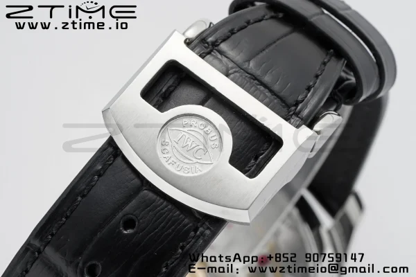 IWC Portugieser Perpetual Calendar IW503406 SS  APSF 1:1 Best Edition White Dial on Black Leather Strap A52610 Clone - Super Clone Watch | 1:1 Best Version