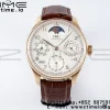 IWC Portugieser Perpetual Calendar IW503302 RG APSF 1:1 Best Edition White Dial on Brown Leather Strap A52610 Clone - Super Clone Watch | 1:1 Best Version