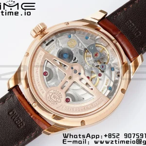 IWC Portugieser Perpetual Calendar IW503302 RG APSF 1:1 Best Edition Cadran alb pe curea din piele maro A52610 Clone - Super Clone Watch | 1:1 Best Version