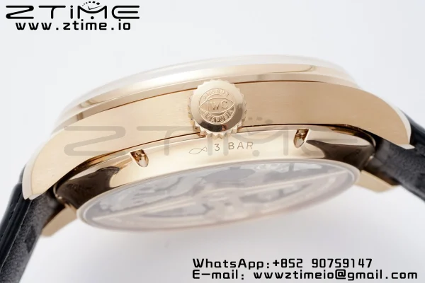 IWC Portugieser Perpetual Calendar IW503302 RG APSF 1:1 Best Edition White Dial on Black Leather Strap A52610 Clone - Super Clone Watch | 1:1 Best Version