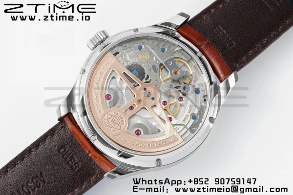 IWC ポルトギーゼ・パーペチュアル・カレンダー IW503307 SS APSF 1:1 ベスト・エディション ホワイトダイアル ブラウンレザーストラップ A52610 クローン - スーパークローン時計｜1:1 ベスト・バージョン