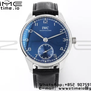 IWC Portuguese IW358305 ZF 1:1 Best Edition SS Blue Dial on Black Leather Strap A82200 - Super Clone Watch | 1:1 Best Version