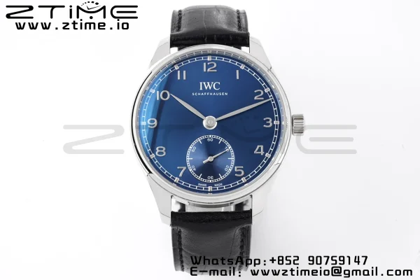 IWC Portuguese IW358305 ZF 1:1 Best Edition SS Blue Dial on Black Leather Strap A82200 - Super Clone Watch | 1:1 Best Version