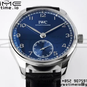 IWC Portuguese IW358305 ZF 1:1 Best Edition SS Blue Dial on Black Leather Strap A82200 - Super Clone Watch | 1:1 Best Version