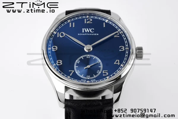 IWC Portuguese IW358305 ZF 1:1 Best Edition SS Blue Dial on Black Leather Strap A82200 - Super Clone Watch | 1:1 Best Version