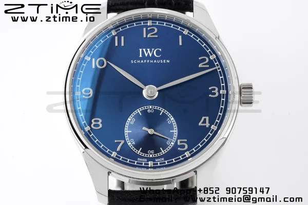 IWC Portuguese IW358305 ZF 1:1 Best Edition SS Blue Dial on Black Leather Strap A82200 - Super Clone Watch | 1:1 Best Version