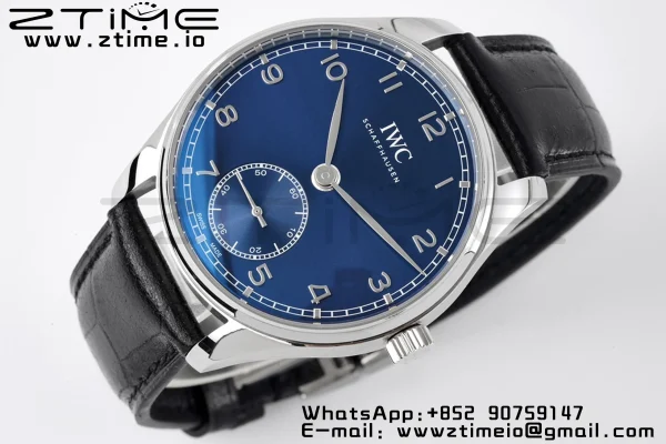 IWC Portuguese IW358305 ZF 1:1 Best Edition SS Blue Dial on Black Leather Strap A82200 - Super Clone Watch | 1:1 Best Version