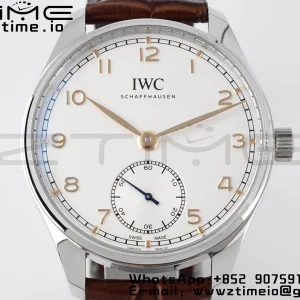 IWC Portuguese IW358303 ZF 1:1ベスト・エディション SS ホワイトダイアル RGマーカー ブラウン・レザーストラップ A82200 - スーパークローン時計 | 1:1ベスト・バージョン