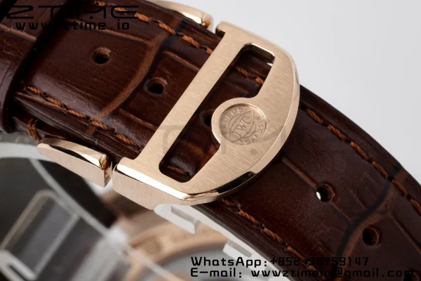 IWC Portuguese IW358306 RG ZF 1:1 Best Edition SS White Dial on Brwon Leather Strap A82200 - Super Clone Watch | 1:1 Best Version