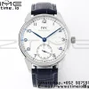 IWC Portuguese IW358304 ZF 1:1 Best Edition SS White Dial Blue Markers on Blue Leather Strap A82200 - Super Clone Watch | 1:1 Best Version