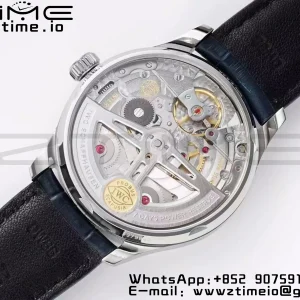 IWC Portuguese Real PR IW500715 SS AZF 1:1 Best Edition Λευκό/Μπλε καντράν σε μπλε δερμάτινο λουράκι A52010 - Super Clone Watch | 1:1 Best Version