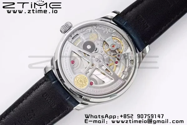 IWC Portuguese Real PR IW500715 SS AZF 1:1 Best Edition Λευκό/Μπλε καντράν σε μπλε δερμάτινο λουράκι A52010 - Super Clone Watch | 1:1 Best Version