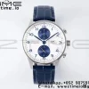 IWC Portuguese Chrono IW371620 APSF 1:1 Best Edition White/Blue Dial on Blue Leather Strap A69355 - Super Clone Watch | 1:1 Best Version