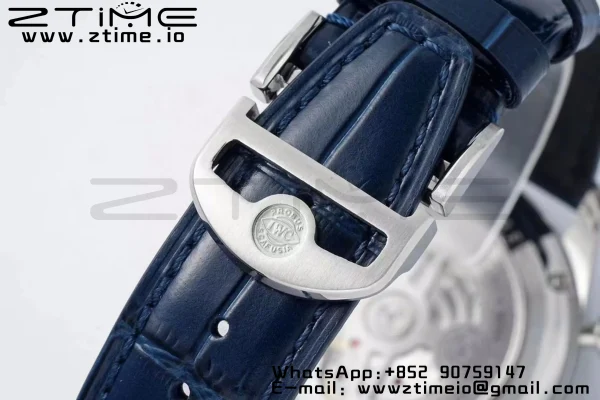 IWC Portuguese Chrono IW371620 APSF 1:1 Best Edition White/Blue Dial on Blue Leather Strap A69355 - Super Clone Watch | 1:1 Best Version