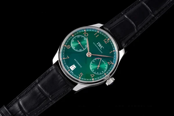 IWC Portuguese Real PR IW500708 AZF 1:1 Best Edition Green Dial on Green Leather Strap A52010 - Super Clone Watch | 1:1 Best Version