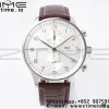 IWC Portuguese Chrono IW371604 ZF 1:1 Best Edition White Dial on Black Leather Strap A69355 - Super Clone Watch | 1:1 Best Version
