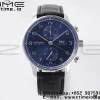 IWC ポルトギーゼ・クロノ IW371606 ゼット・エフ 1:1ベスト・エディション ブルーダイアル ブルーレザーストラップ A69355 - スーパークローン・ウォッチ｜1:1ベスト・バージョン