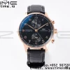 IWC ポルトギーゼ・クロノ IW371415 RG ZF 1:1ベスト・エディション ブラック文字盤 x ブラック・レザー・ストラップ DD7750 - スーパークローン・ウォッチ｜1:1ベスト・バージョン