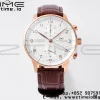 IWC Portuguese Chrono IW371482 RG  ZF 1:1 Best Edition White Dial on Brown Leather Strap DD7750 - Super Clone Watch | 1:1 Best Version