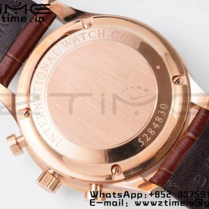 IWC Portuguese Chrono IW371482 RG ZF 1:1 Best Edition White Dial on Brown Leather Strap DD7750 - Super Clone Watch | 1:1 Best Version