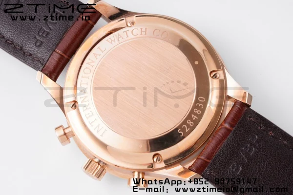 IWC Portuguese Chrono IW371482 RG ZF 1:1 Best Edition White Dial on Brown Leather Strap DD7750 - Super Clone Watch | 1:1 Best Version