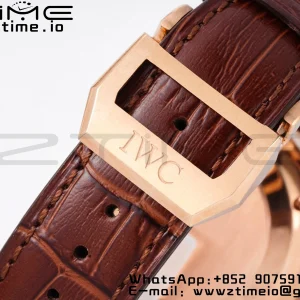 IWC Portuguese Chrono IW371482 RG ZF 1:1 Best Edition White Dial on Brown Leather Strap DD7750 - Super Clone Watch | 1:1 Best Version