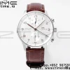 IWC Portugalin Chrono IW371445 ZF 1:1 Best Edition White Dial ruskealla nahkahihnalla DD7750 - Super Clone Watch | 1:1 Best Version