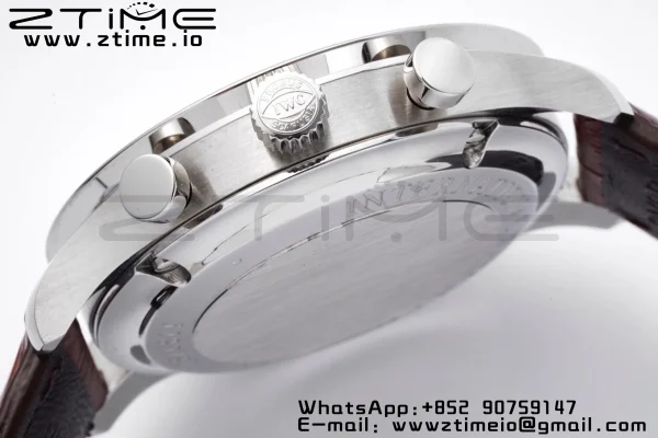 IWC Portugalin Chrono IW371445 ZF 1:1 Best Edition White Dial ruskealla nahkahihnalla DD7750 - Super Clone Watch | 1:1 Best Version