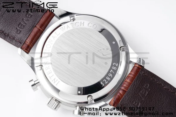 IWC Portugalin Chrono IW371445 ZF 1:1 Best Edition White Dial ruskealla nahkahihnalla DD7750 - Super Clone Watch | 1:1 Best Version