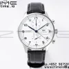 Portugieser Chronograph Edition “150 Years” IW371602 ZF 1:1 Best Edition  White Dial on Black Leather Strap A69355 - Super Clone Watch | 1:1 Best Version