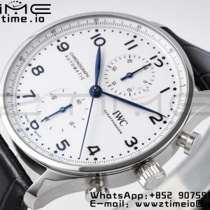 Portugieser Chronograph Edition “150 Years” IW371602 ZF 1:1 Best Edition  White Dial on Black Leather Strap A69355 - Super Clone Watch | 1:1 Best Version