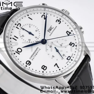 Portugieser Chronograph Edition “150 Years” IW371602 ZF 1:1 Best Edition  White Dial on Black Leather Strap A69355 - Super Clone Watch | 1:1 Best Version