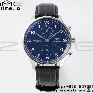 Portugieser Chronograph Edition “150 Years” IW371601 ZF 1:1 Best Edition  Blue Dial on Black Leather Strap A69355 - Super Clone Watch | 1:1 Best Version