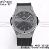 HUBLOT Classic Fusion 45mm 511.NX.7071.LR Titanium WWF 1:1 Best Edition Gray Dial on Gray Gummy Strap A2892 - Super Clone Watch | 1:1 Best Version
