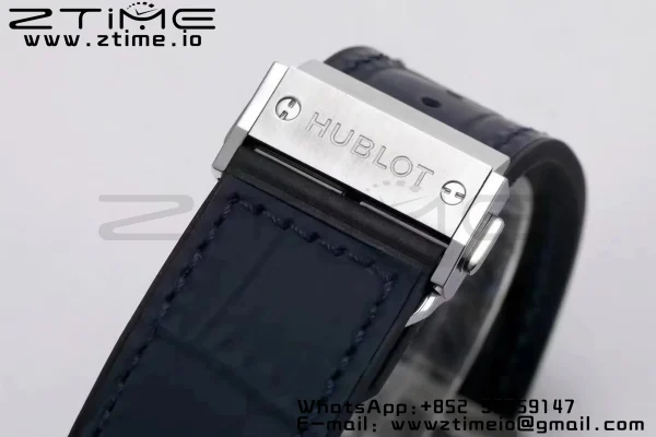 HUBLOT Classic Fusion 45mm 511.NX.7170.LR Titanium WWF 1:1 Best Edition Blue Dial on Blue Gummy Strap A2892 - Super Clone Watch | 1:1 Best Version