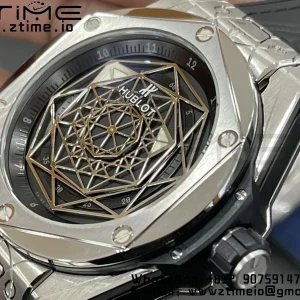 HUBLOT Big Bang Sang Bleu Titanium 415.NX.1112.VR.MXM16 WWF 1:1 Best Edition Black Skeletonal Dial On Black Gummy Strap Asian HB1213 - Super Clone Watch | 1:1 Best Version