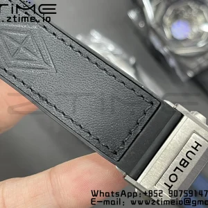 HUBLOT Big Bang Sang Bleu Titanium 415.NX.1112.VR.MXM16 WWF 1:1 Best Edition Black Skeletonal Dial On Black Gummy Strap Asian HB1213 - Super Clone Watch | 1:1 Best Version
