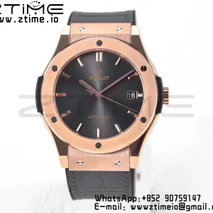 HUBLOT Classic Fusion 45mm 511.OX.7081.LR RG WWF 1:1 Best Edition Gray Dial on Gray Gummy Strap A2892 - Super Clone Watch | 1:1 Best Version