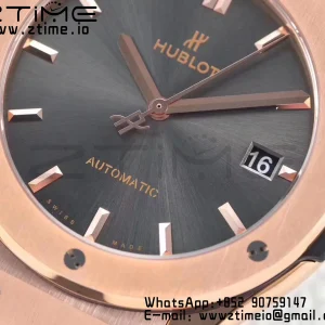 HUBLOT Classic Fusion 45mm 511.OX.7081.LR RG WWF 1:1 Best Edition Gray Dial on Gray Gummy Strap A2892 - Super Clone Watch | 1:1 Best Version