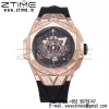 HUBLOT ビッグ・バン サング・ブルーII クロノ 418.OX.1108.RX.MXM19 RG BBF ベストエディション ブラックダイアル×ブラックラバーストラップ HUB1240 - スーパークローンウォッチ｜1:1 ベストバージョン
