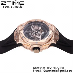 HUBLOT Big Bang Sang Bleu II Chrono 418.OX.1108.RX.MXM19 RG BBF Best Edition  Black Dial on Black Rubber Strap HUB1240 - Super Clone Watch | 1:1 Best Version